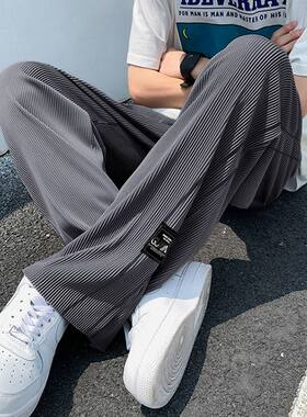 捡漏外贸原单尾货清仓处理潮牌男裤子宽松夏季薄款冰丝休闲运动裤