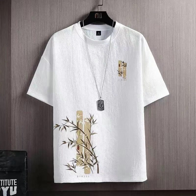 清仓捡漏外贸尾货夏季男装短袖t恤冰丝薄款宽松速干运动半截袖男