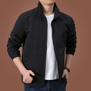上班工作服男款夹克春秋季干活穿的衣服薄款工装大码防风运动外套