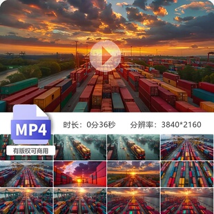 高清港口集装箱码头航拍工业素材洋山深水4k上海青岛视频素材