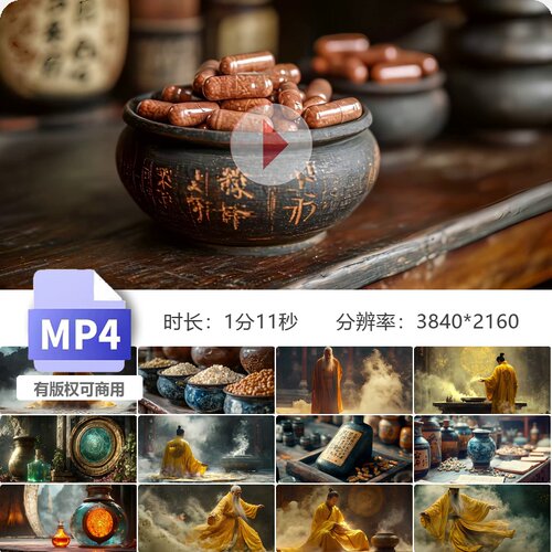 高清陶弘景葛洪炼丹术黄老道仙药炼制长生不死内外丹法视频素材