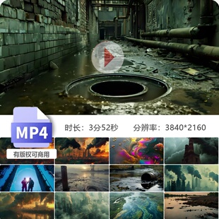 高清环境污染工业水空气雾霾城市垃圾海洋排放废料烟囱视频素材