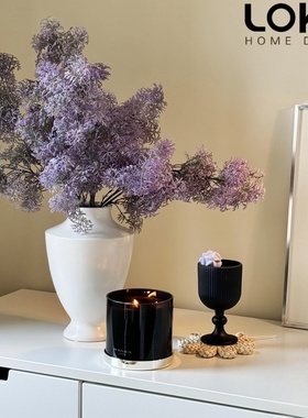 高级感蓬莱松仿真植物雾凇紫色假花仿真花摆设客厅装饰家居摆件