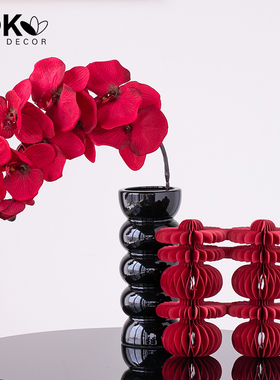 红色系发财果蝴蝶兰仿真花结婚卧室布置乔迁客厅装饰摆设摆件中式