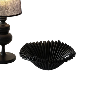 简约现代波浪黑色中古果盘法式果碗餐桌茶几桌面收纳装饰艺术摆件