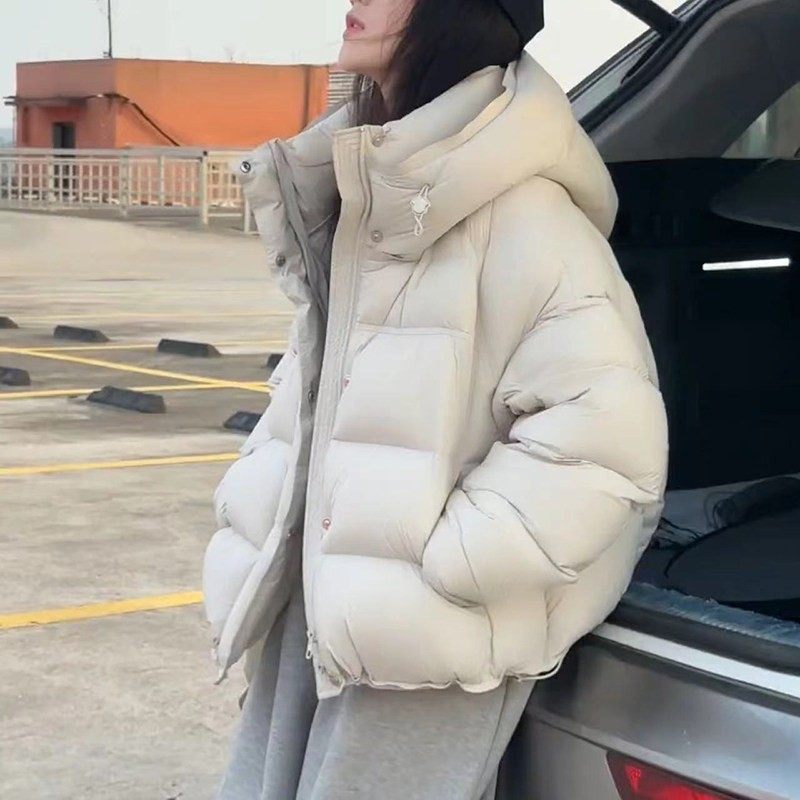 韩系短款羽绒服女2025年冬季新款小个子加厚宽松面包服连帽外套,女装/女士精品,羽绒服,淘宝优惠券,粉丝福利购,淘宝优惠卷