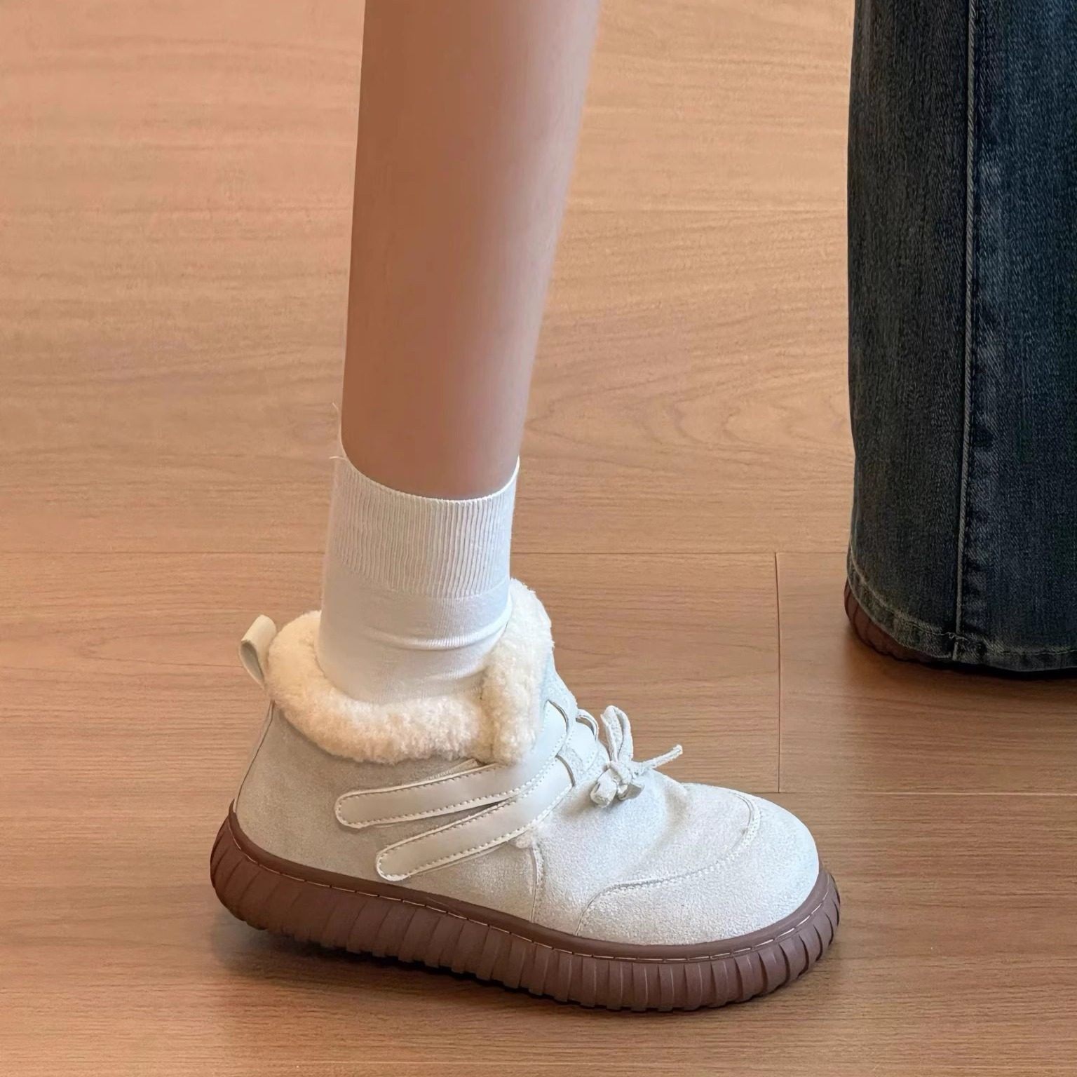 雪地靴女2025冬季新款百搭保暖加绒加厚皮毛一体毛毛棉鞋厚底棉靴,女鞋,时尚雪地靴,淘宝优惠券,粉丝福利购,淘宝优惠卷