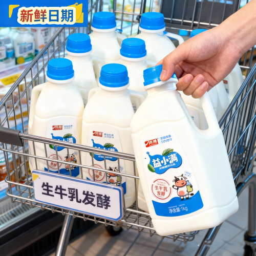 2斤大桶酸奶早餐代餐整箱酸奶饮品生牛乳发酵批发特价水果捞酸奶