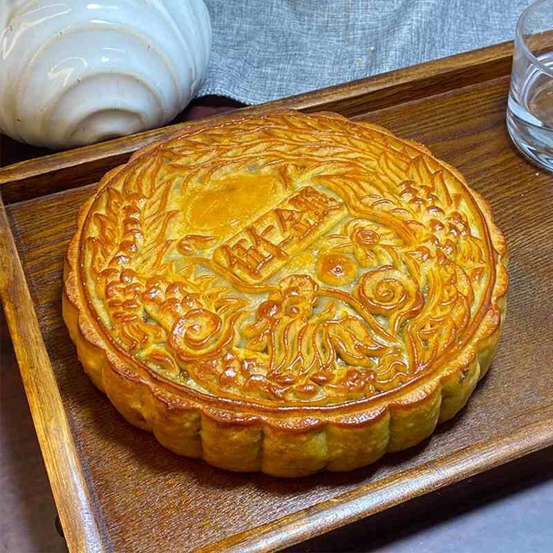 【一斤一个】广式五仁金腿叉烧月饼黄金万两大月饼皮薄馅足糕点