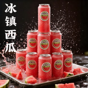 220ML网红鲜榨冰镇西瓜风味饮料解腻爽口饮料整箱 冲量 新品