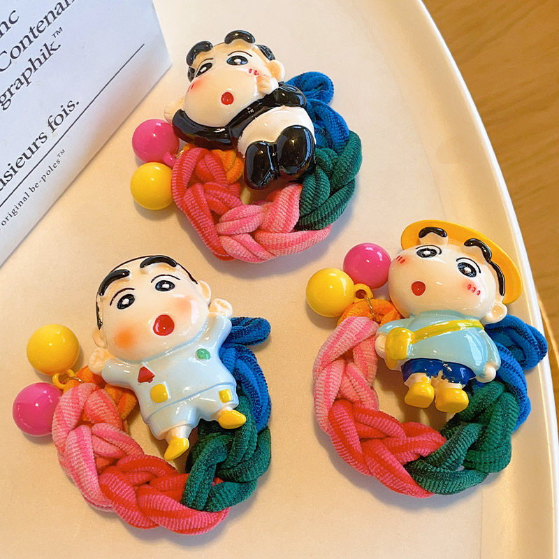 可爱卡通蜡笔小新发绳女2023新款多巴胺发圈耐用高弹力扎发粗头绳,饰品/流行首饰/时尚饰品新,发饰,淘宝优惠券,粉丝福利购,淘宝优惠卷