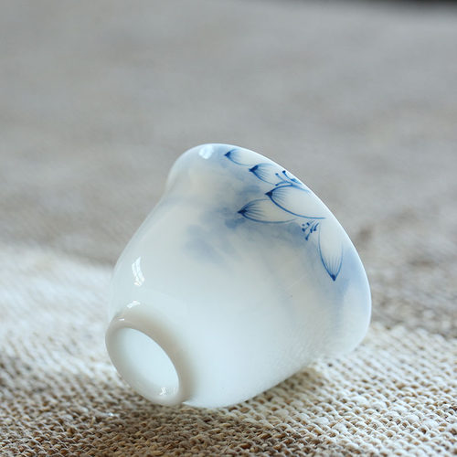 羊脂玉整套功夫茶具套装水墨风陶瓷三才盖碗茶杯日式泡茶茶具礼品
