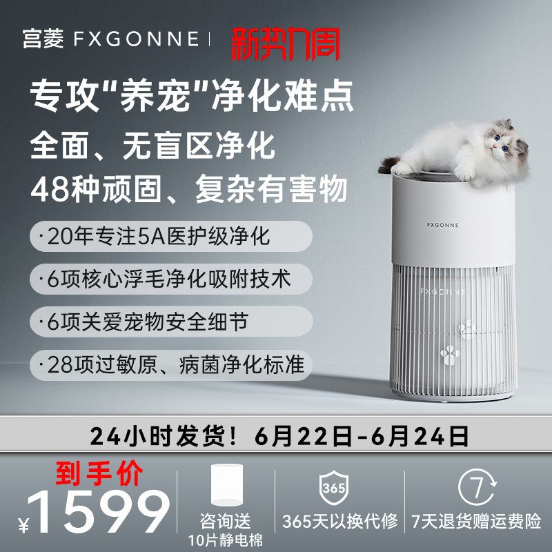 宠物净化器吸浮毛除异味除过敏原
