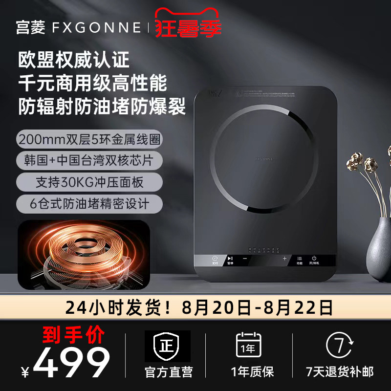 宫菱fxgonne电磁炉大功率2200W超大线圈多功能爆炒大火炒菜火锅