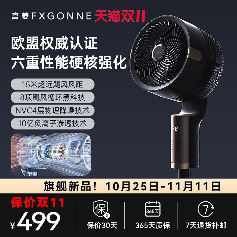 宫菱聚风黑科技欧盟认证循环扇