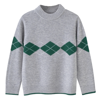 羊毛衫男学生100纯羊毛冬季童装