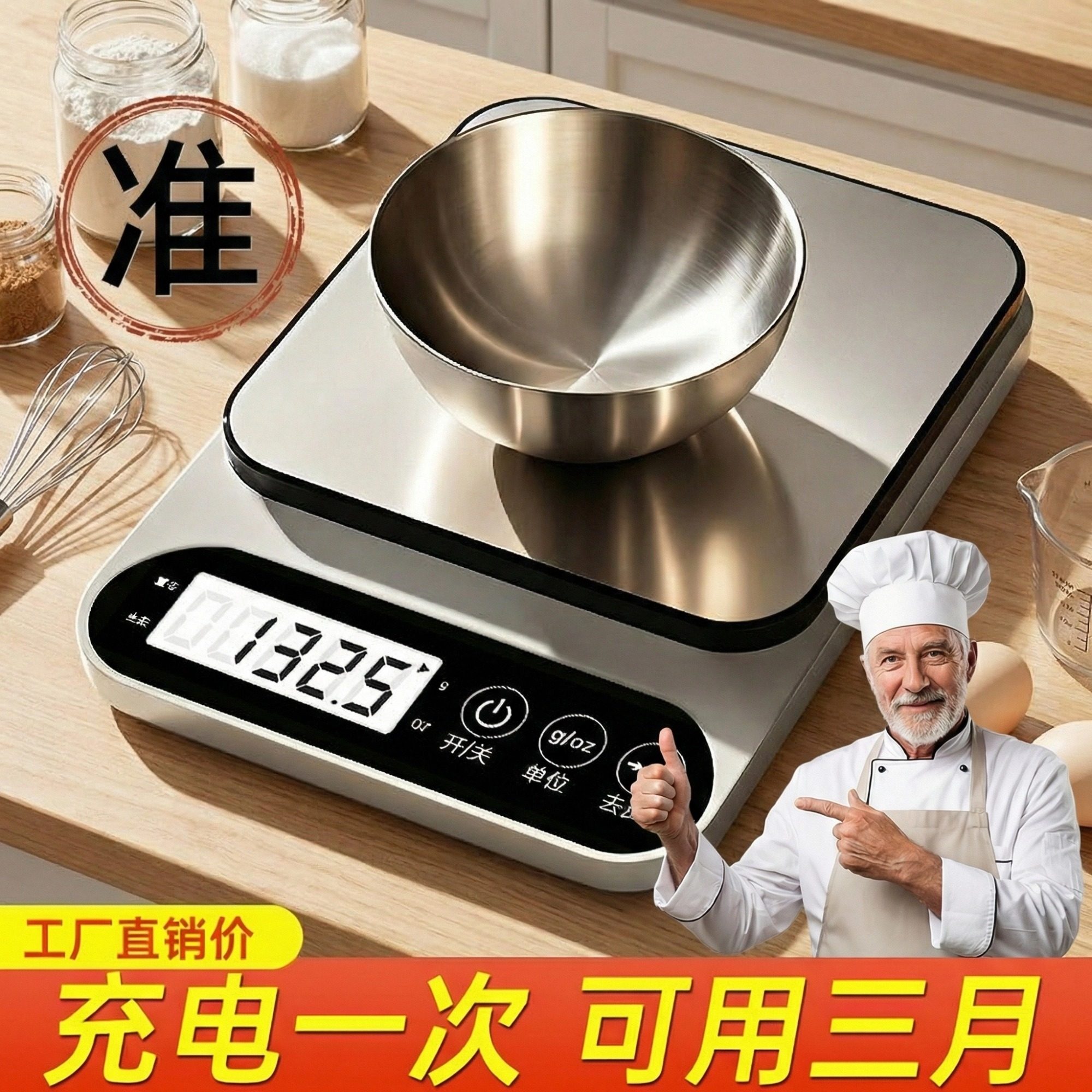 小型电子秤克称电子称高精度厨房秤烘培精准家用商用食物克重小秤