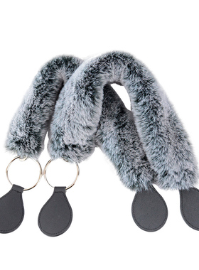 时尚新款秋冬Obag仿獭兔毛毛绒配大环泪水滴附件提手拎手包配件