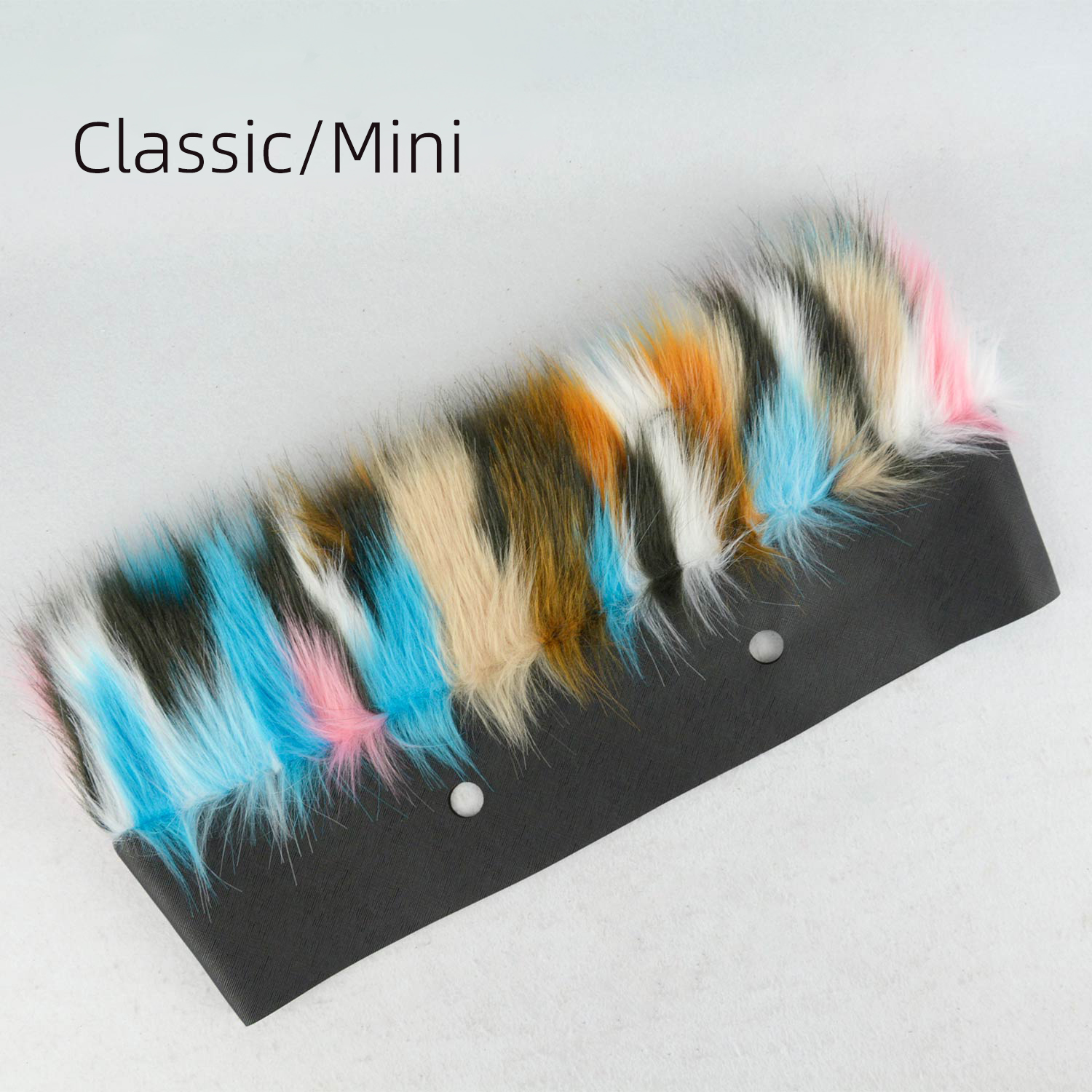 时尚obag大中包彩色长毛毛绒围领