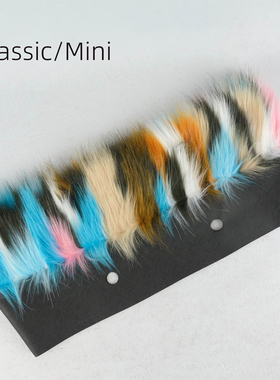 时尚O bag Classic Mini大中包彩色长毛毛绒保暖围领obag包配件