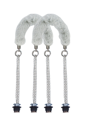 Obag时尚秋冬肩带长毛绒带链弹簧开口环银螺OT扣单肩斜挎女包肩带