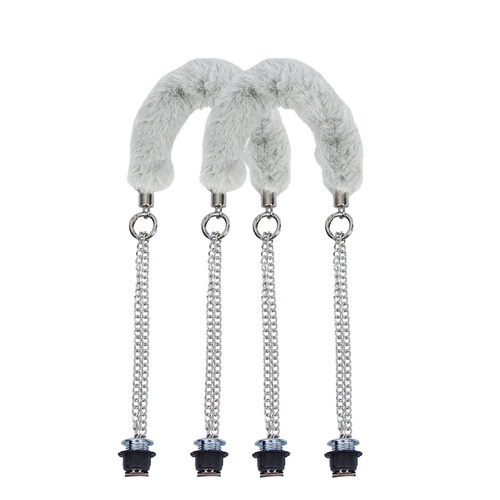 obag冬长毛绒弹簧开口环带链肩带