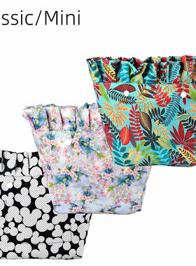 热卖Obag classic mini大中通用带褶印花超细布防水内胆内袋