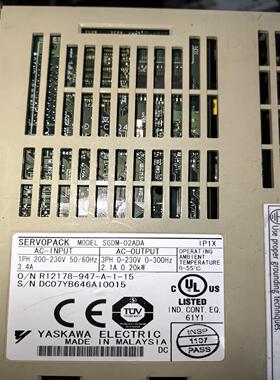 （设备配件）YASKAWA驱动0.1KV安川伺服驱动SGDM-02ADA