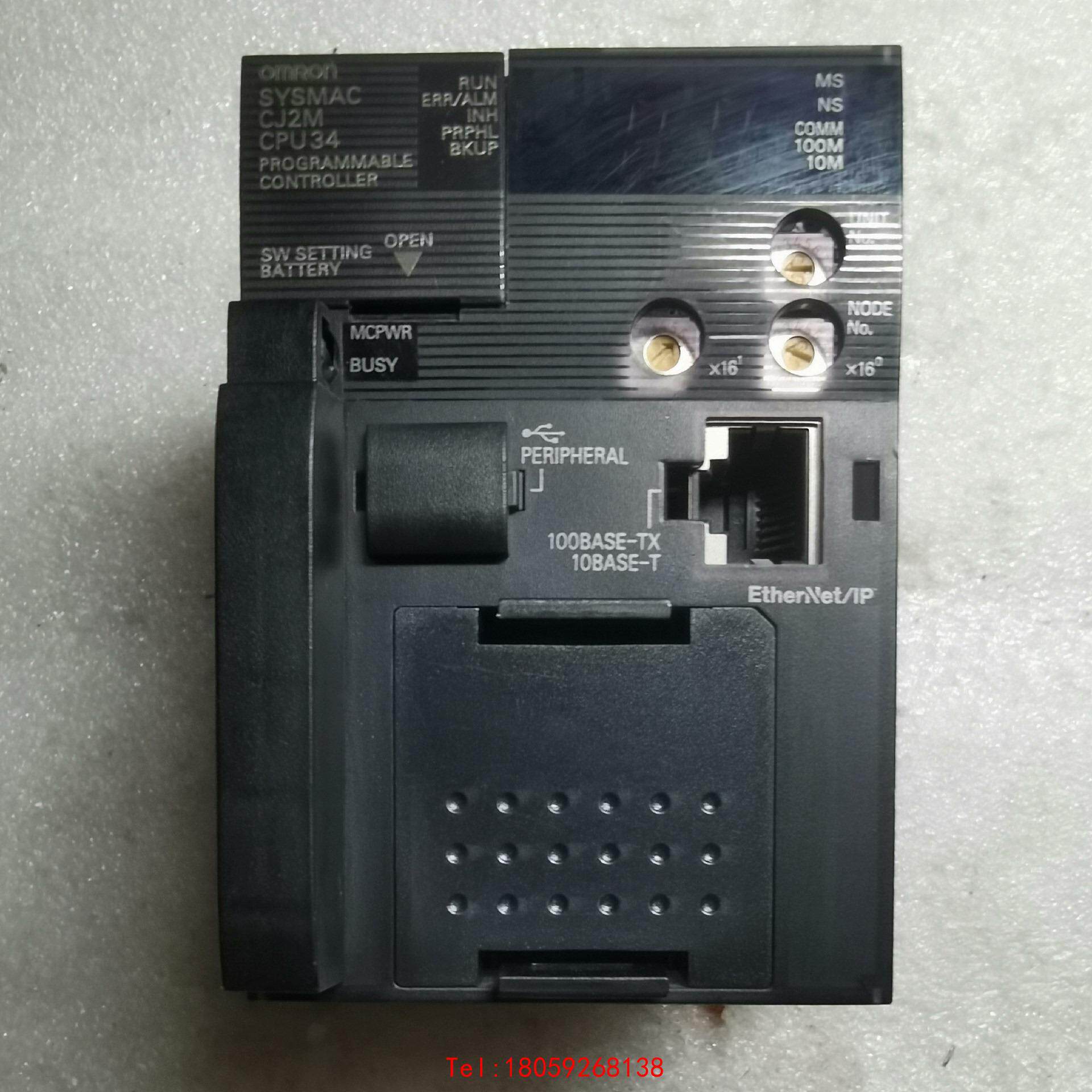 【非标价】欧姆龙PLC CJ2M-CPU34 实物图，功能正常，有兴趣