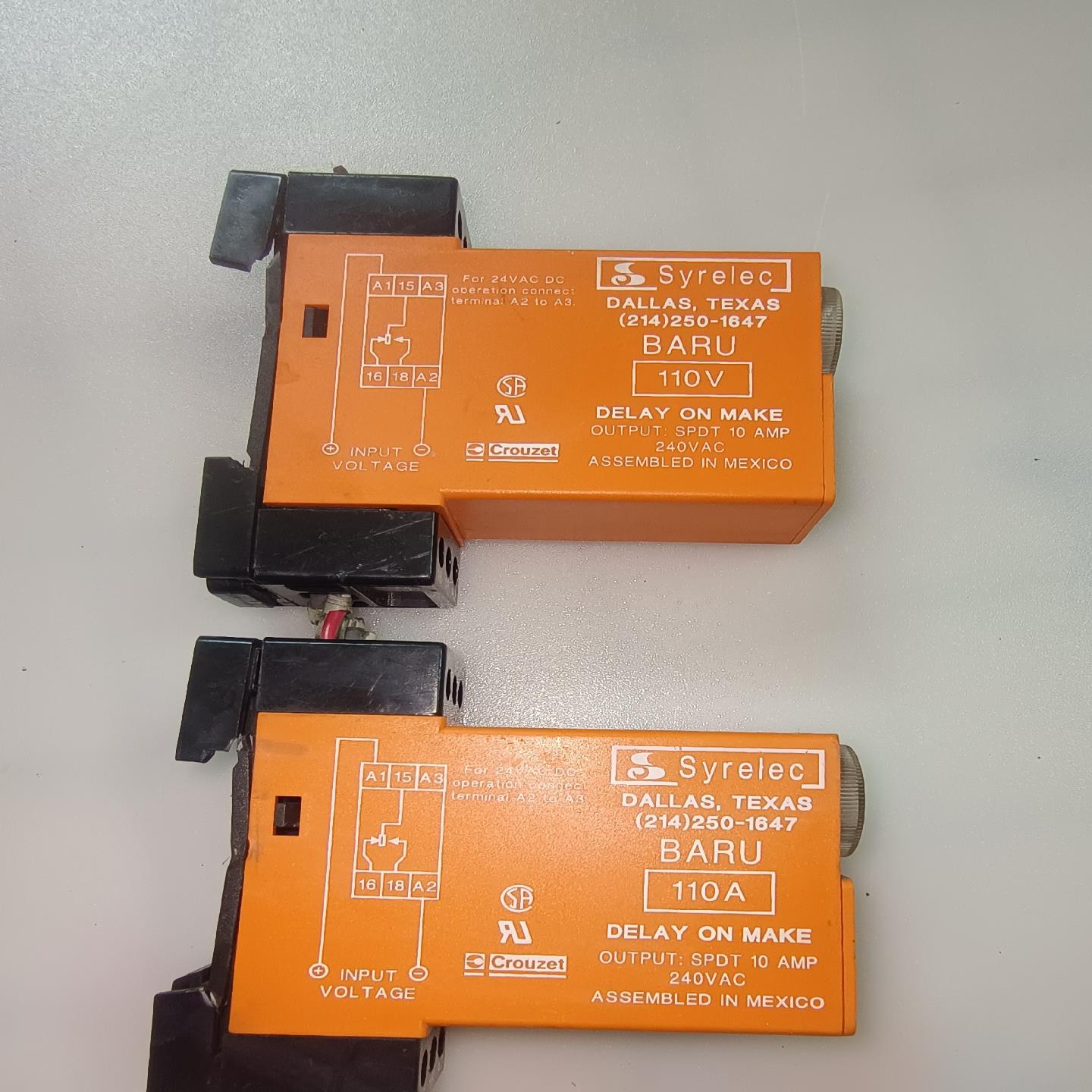 [德峰]法国 Syrelec 时间继电器 BARU110v   和B