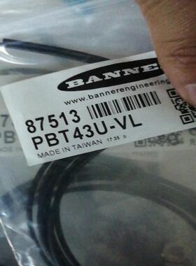 光纤跳线邦纳光纤。型号87513   PBT43U-VL有4