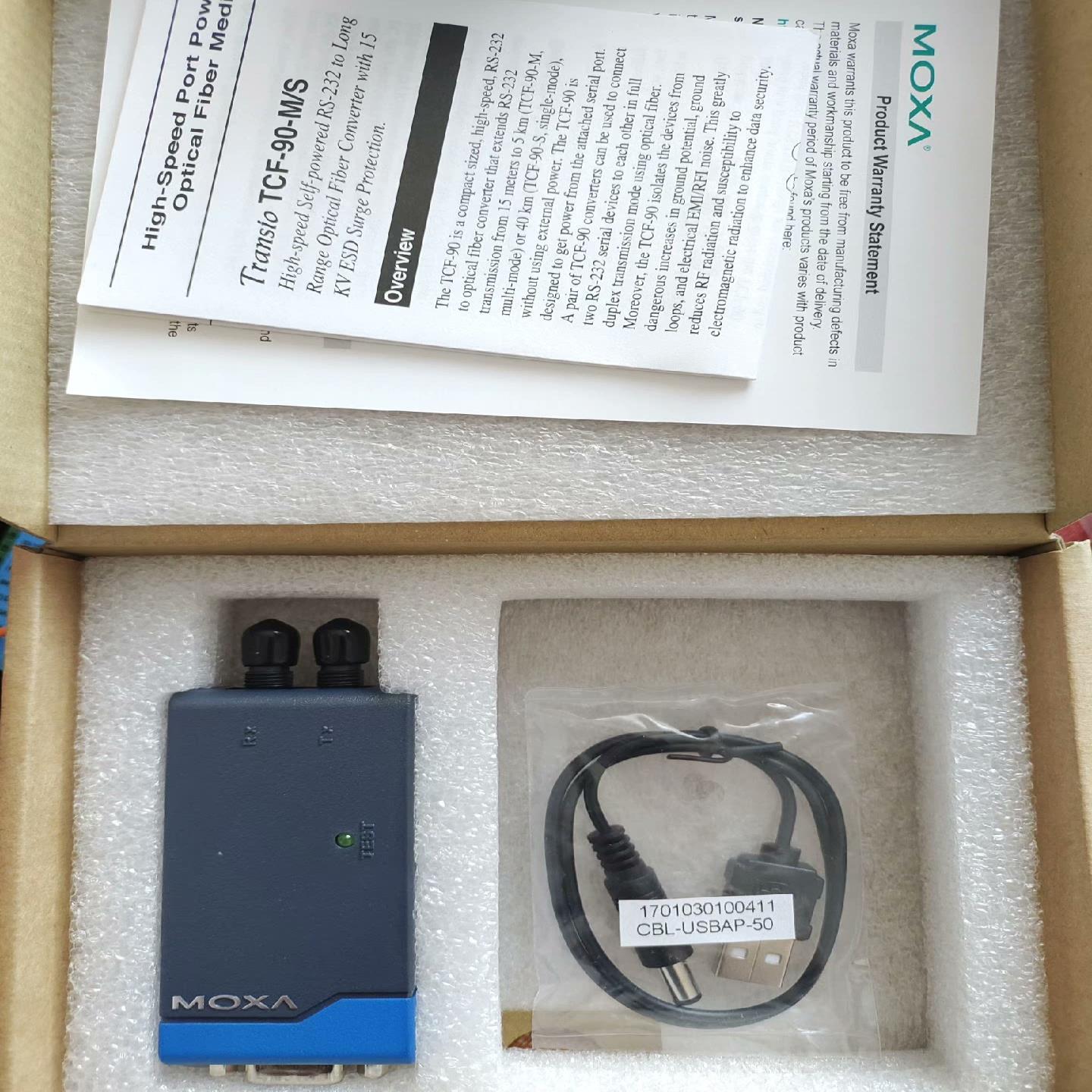 MOXA TCF-90-M-ST RS-232 光纤转换器，