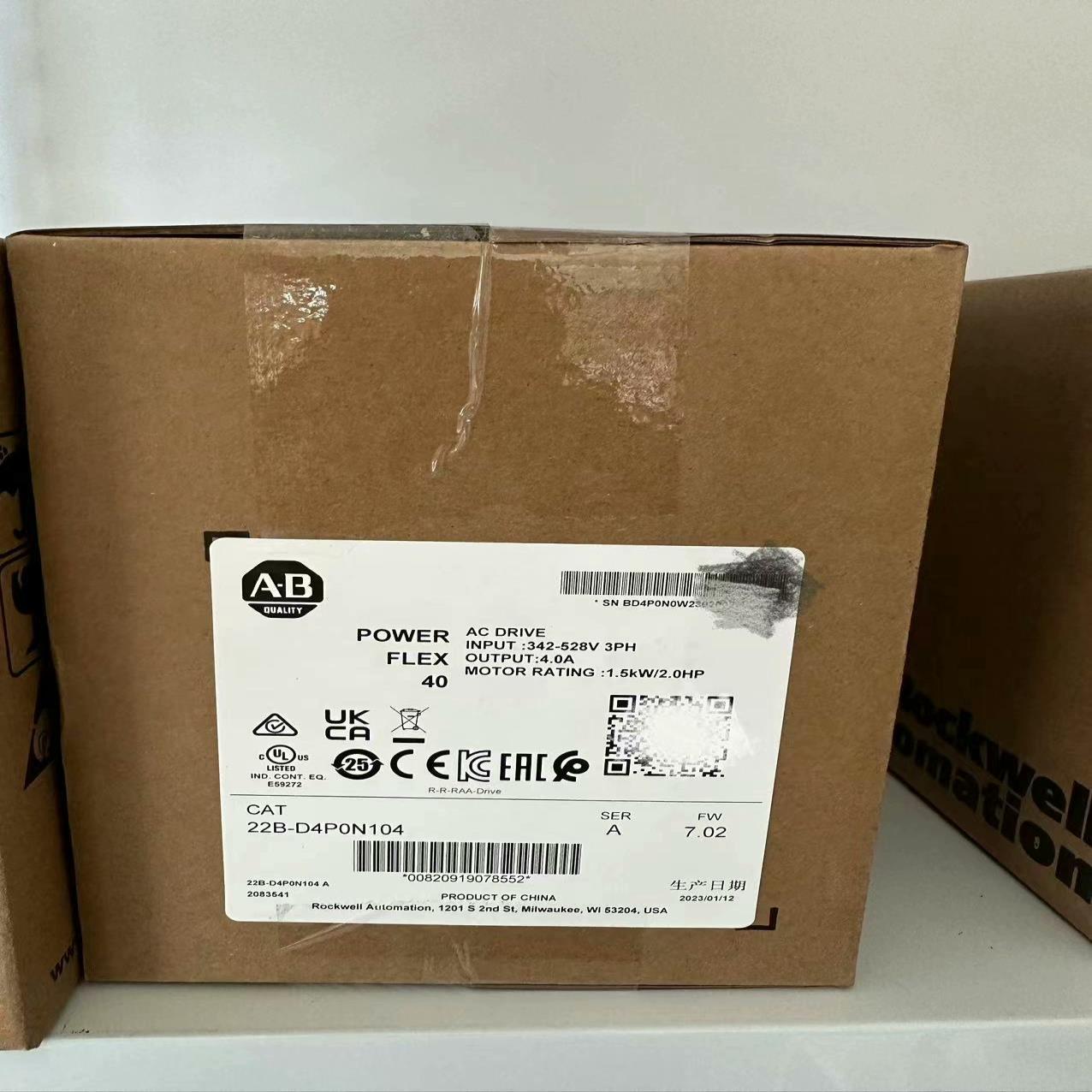 AB罗克韦尔变频器22B-D4P0N104全新原装正品现货，