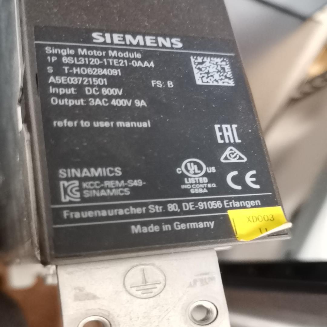 6SL3120-1TE21-0AA4西门子驱动，