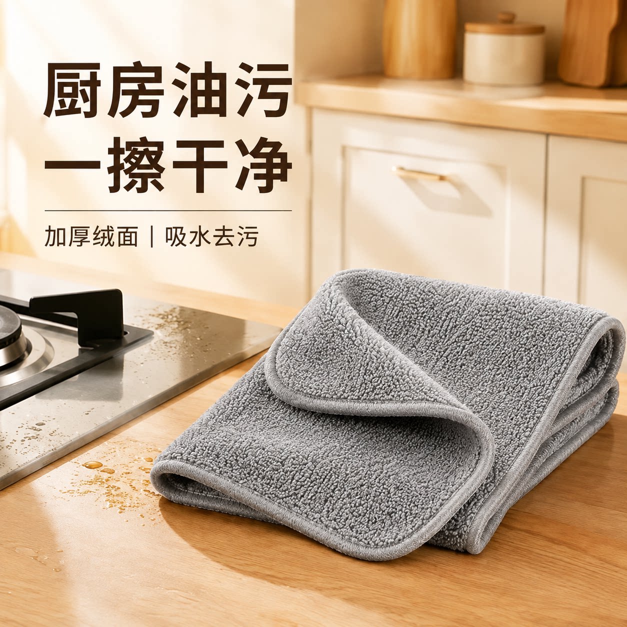竹炭纤维洗碗抹布吸水去油不掉毛