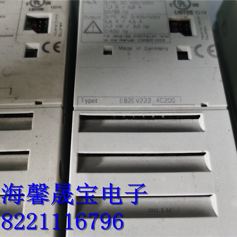 E82EV222-4C200 伦茨变频器 E82EV222-4C 2.2KW 380V测试包好