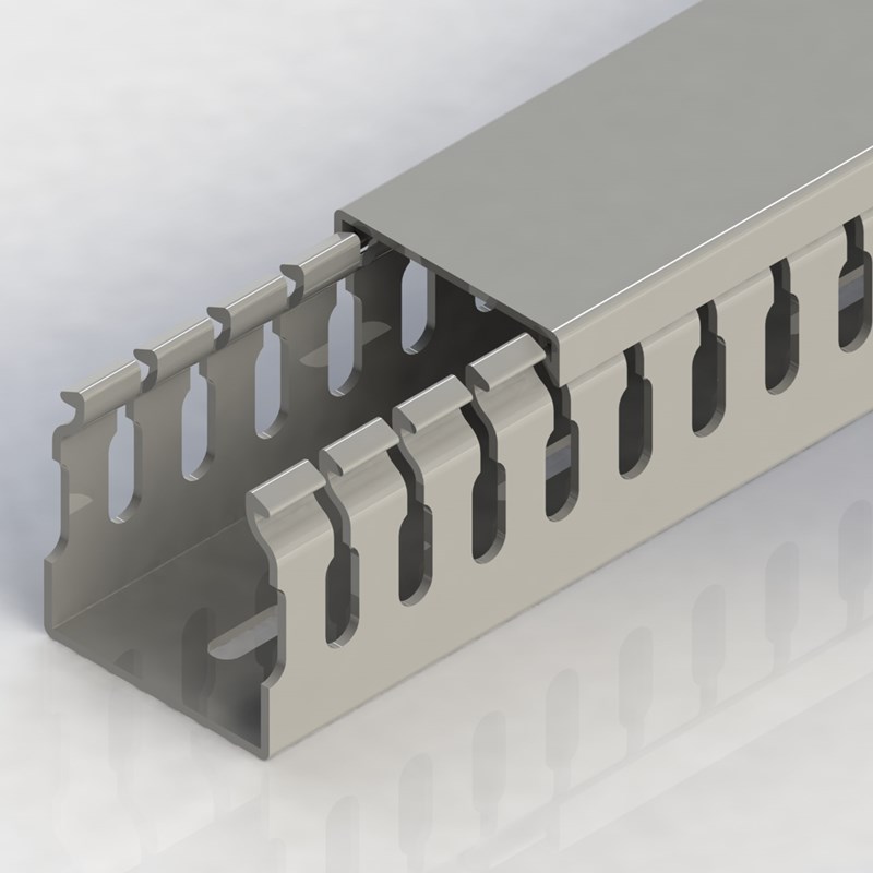 PVC行线槽H60*W40 走线槽 灰色线盒 60*4N0电线桥架 电缆线配线槽