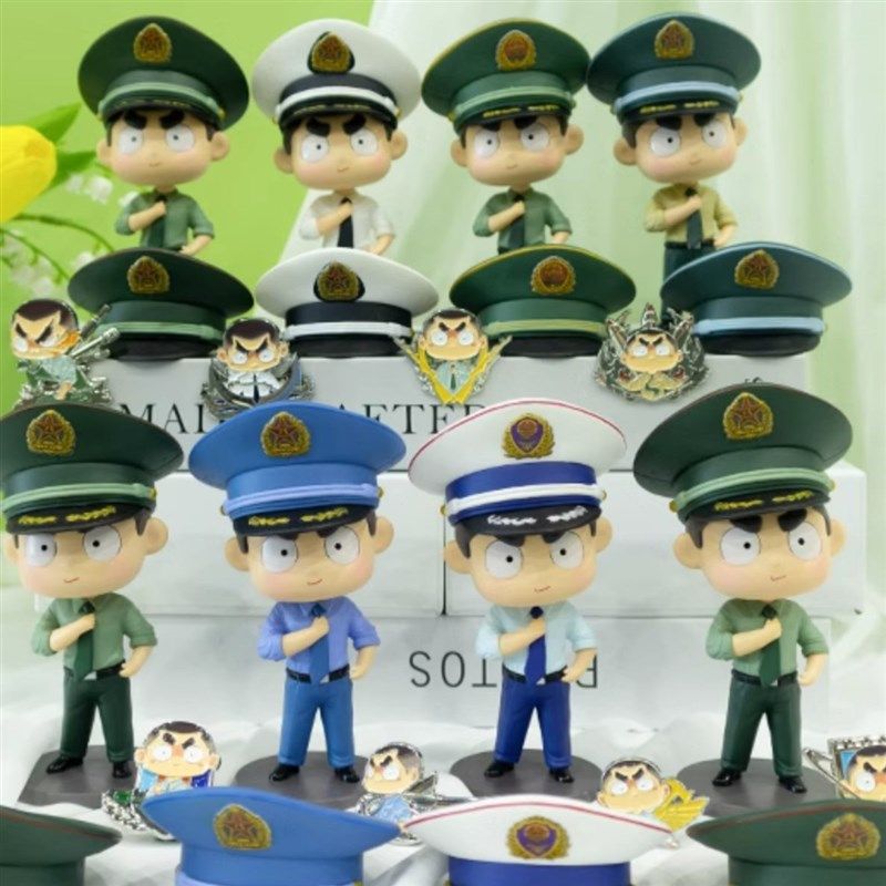 大杨漫画军旅手办卤蛋三代常服公仔摆件兵哥哥礼物创意桌面装饰品