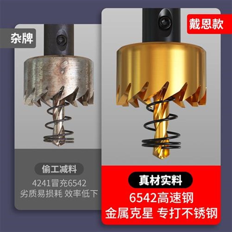 铝合金开孔器钻头金n属不锈钢304高速钢铁皮扣板打孔扩孔20mm