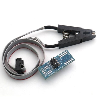 SOIC8/SOP8测试夹子 免拆芯片测试烧录座夹子/宽窄体通用/转接板