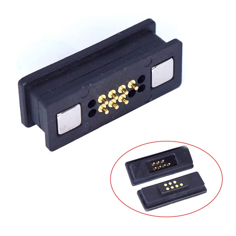 POGO PIN磁吸连接器 凹凸6/7/8/9/10/11/12pin方形磁吸DC公母头