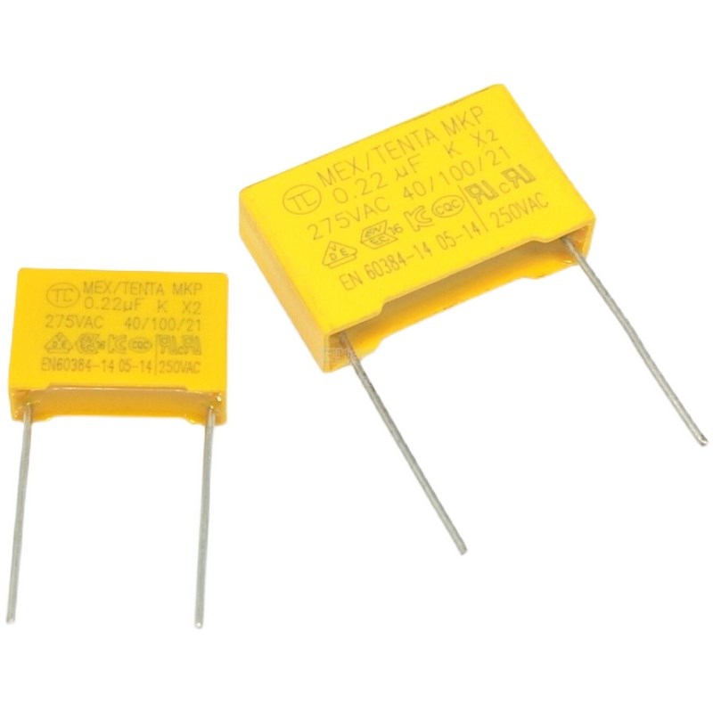275V224K 黄色安规电容X2 275V0.22UF脚距P=10mm/15MM/22MM 220NF