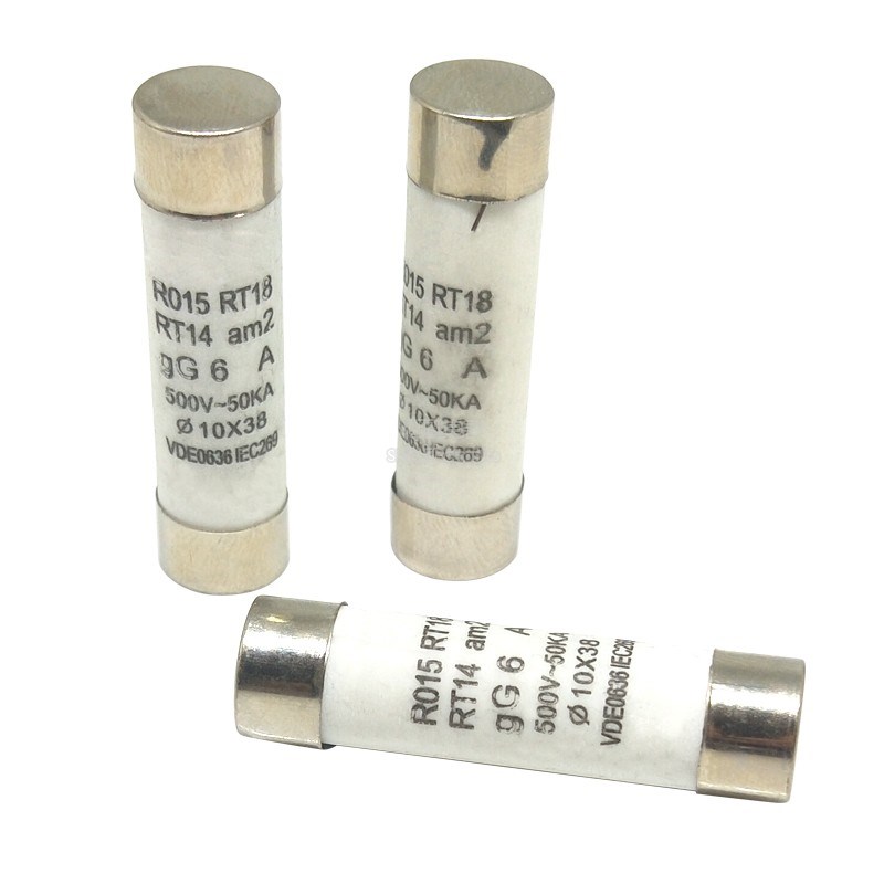 R015 陶瓷保险丝10*38熔断器380V/500V0.5A1A2A4A5A6A8A10A20A25A