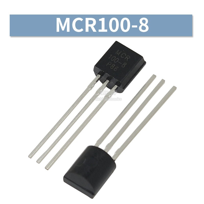MCR100-8/MCR100-6铜脚直插TO-92单向可控硅大芯片0.8A 400V/600V