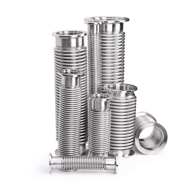 不锈钢波纹管KF/NW40 卡盘真空法兰波纹管 弹性柔软波纹管 304