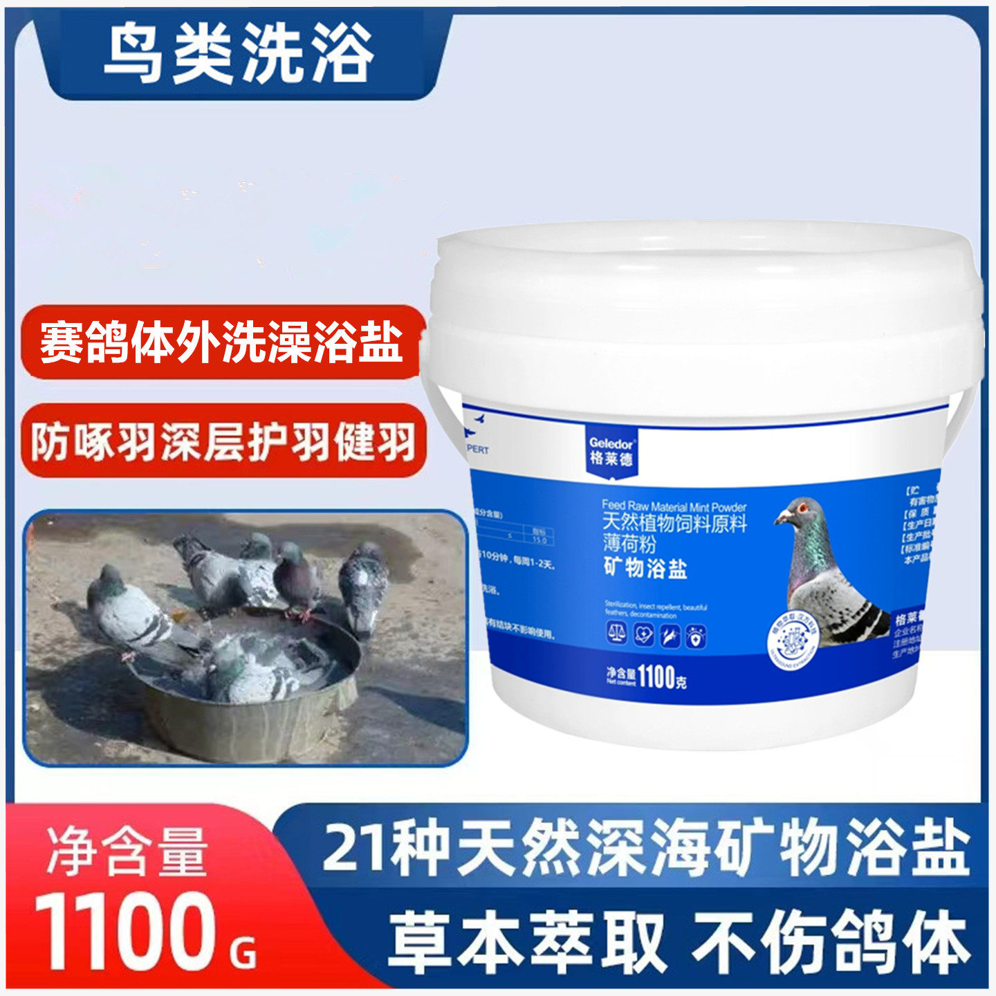 格莱德虱螨鸽浴粉赛鸽洗澡体外虫