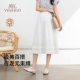 收褶孕妇蛋糕裙 外穿休闲无托腹中长款 英氏孕妇半身裙2026夏季 薄款