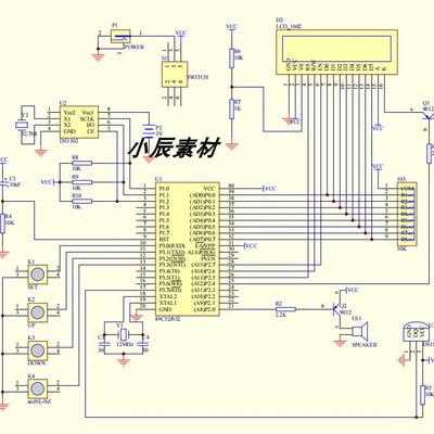 STC89C52单片机万年历(带温度) 仿真+源码+原理图+PCB+参考文档