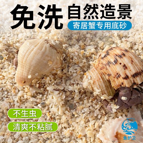 寄居蟹专用砂鱼缸造景颗粒底砂