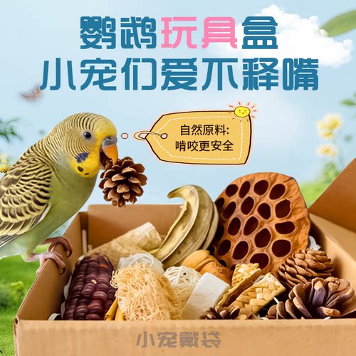 鹦鹉天然啃咬磨牙解闷玩具礼盒